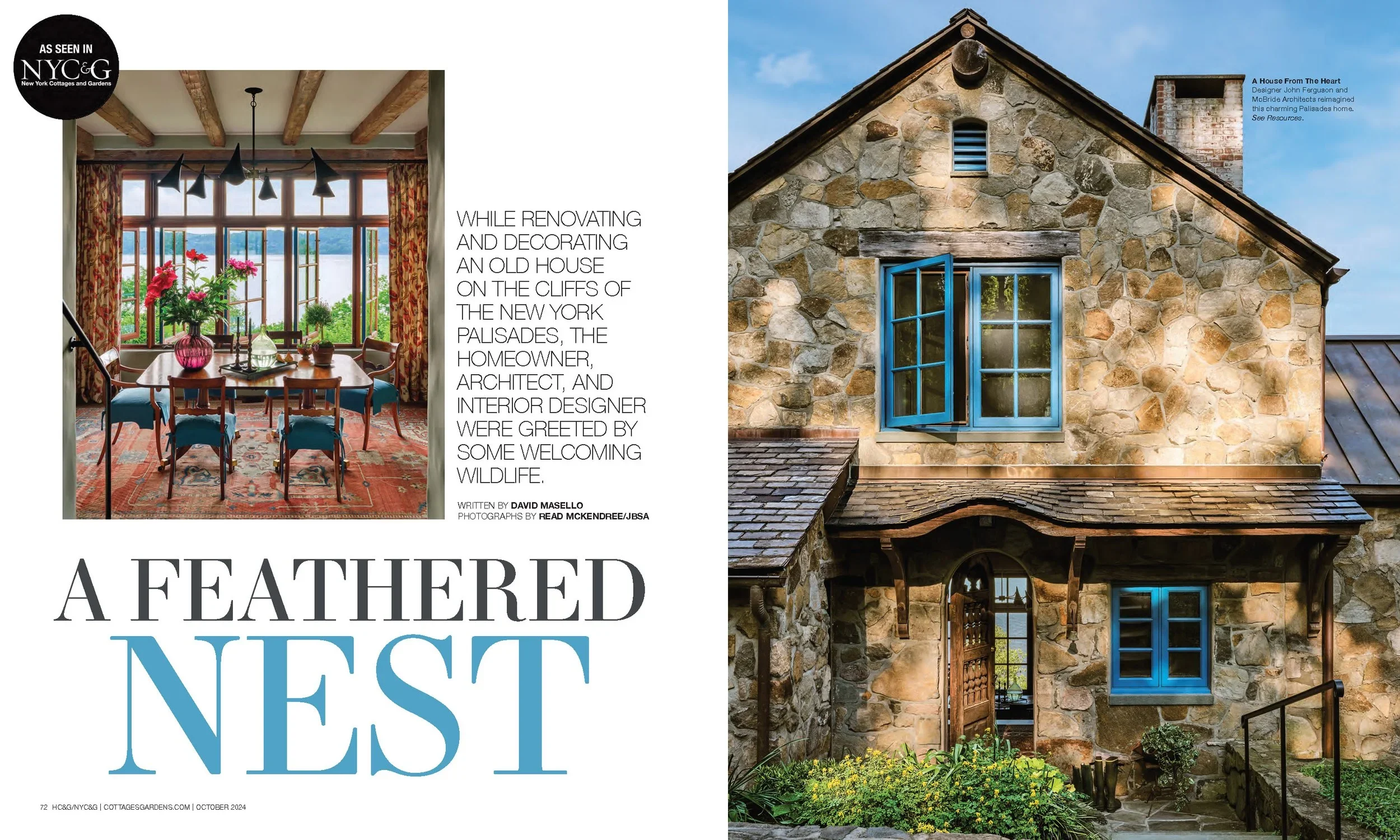 HAMPTONS COTTAGES &amp; GARDENS + NEW YORK COTTAGES &amp; GARDENS, SNEDENS LANDING HOME DESIGN BY JOHN FERGUSON &amp; NATE MCBRIDE, PHOTOGRAPHY BY READ MCKENDREE