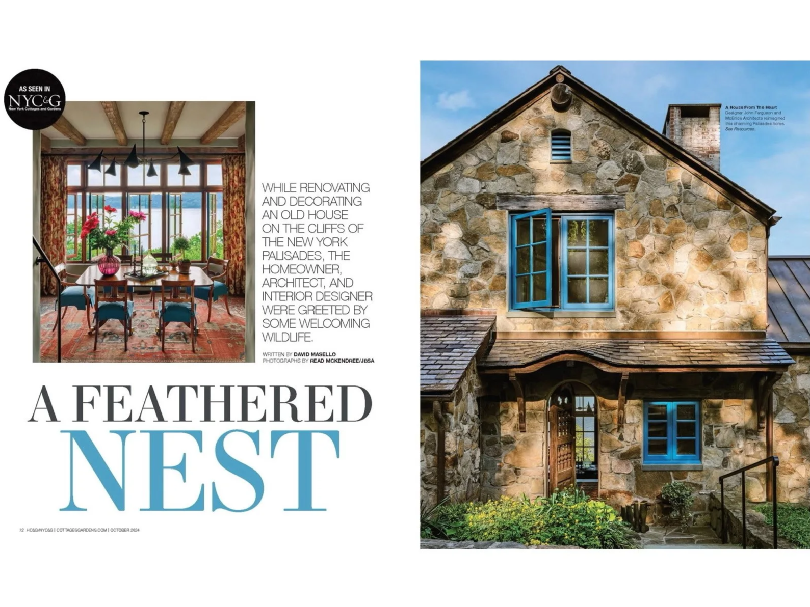 HAMPTONS COTTAGES &amp; GARDENS + NEW YORK COTTAGES &amp; GARDENS, SNEDENS LANDING HOME DESIGN BY JOHN FERGUSON &amp; NATE MCBRIDE, PHOTOGRAPHY BY READ MCKENDREE