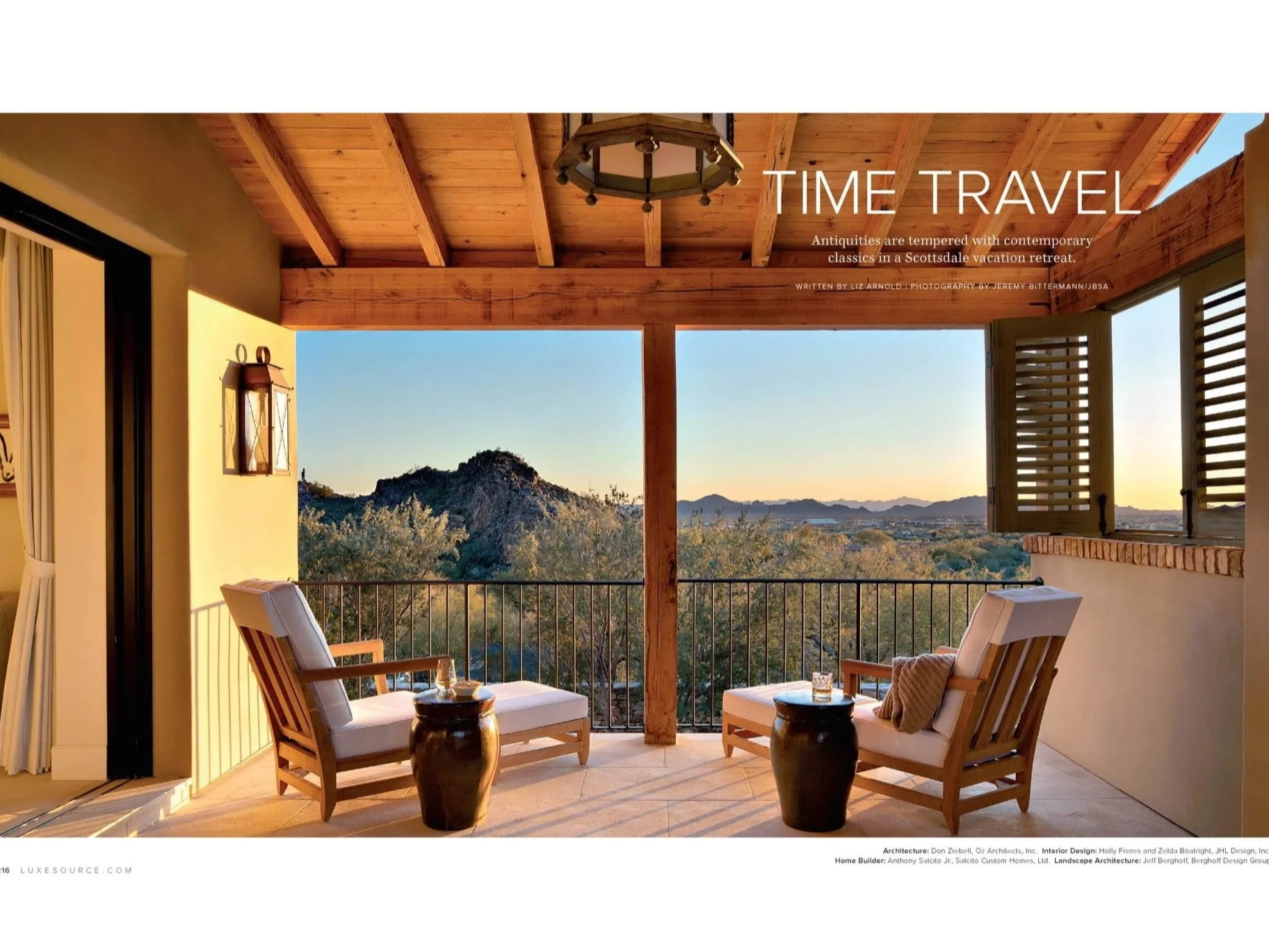 LUXE FEATURE ON ARIZONA VACATION HOME, DESIGN BY JHL DESIGN INC., PHOTOGRAPHY BY JEREMY BITTERMANN.