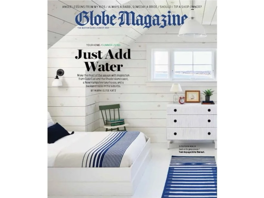 Globe Magazine cover story, Anne Chessin designed Rhode Island residence, Photography by Read McKendree. 
