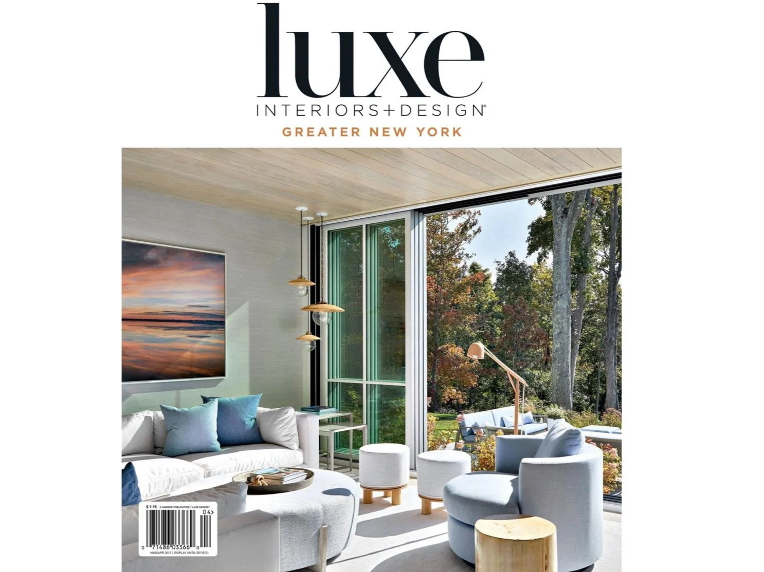 Cover Story in March / April  Luxe NY on Hudson Valley home designed by Workshop/APD, photography by Read McKendree. 