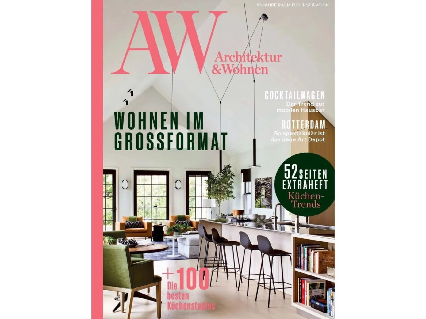 Architektur &amp; Wohnen Cover Story on Workshop APD Nantucket Home with Photography by Read McKendree. 