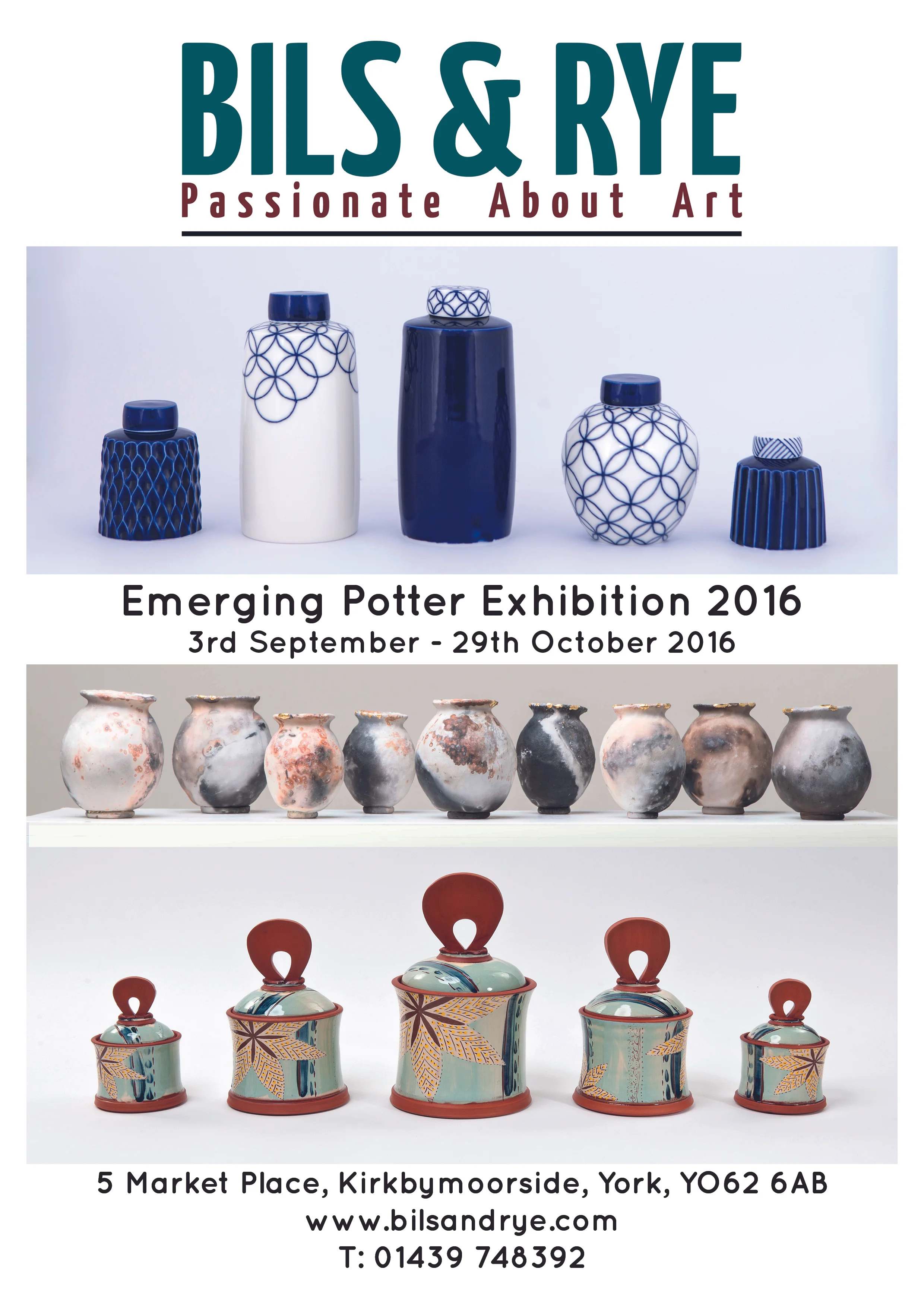 We kick off with the Emerging Potters Exhibition