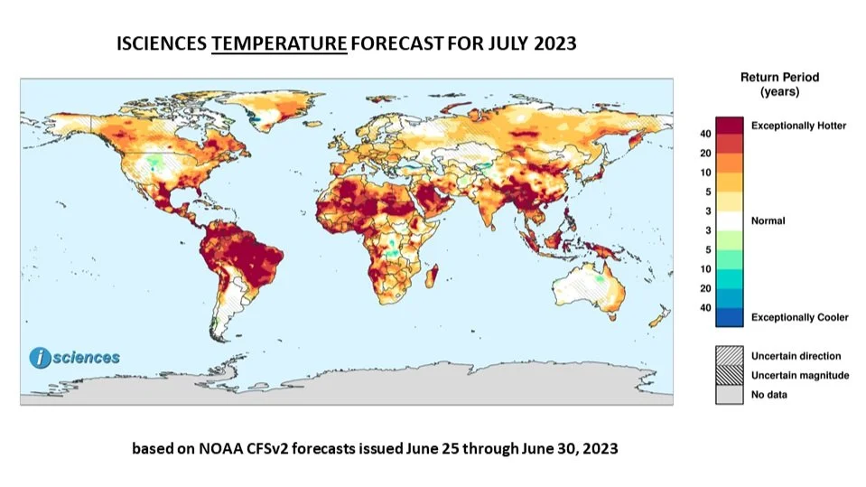 Global Precipitation & Temperature Outlook July 2023 — ISCIENCES