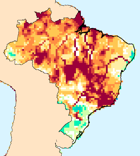 Composite water anomaly index map for Brazil Dec 2014-Nov 2015. 