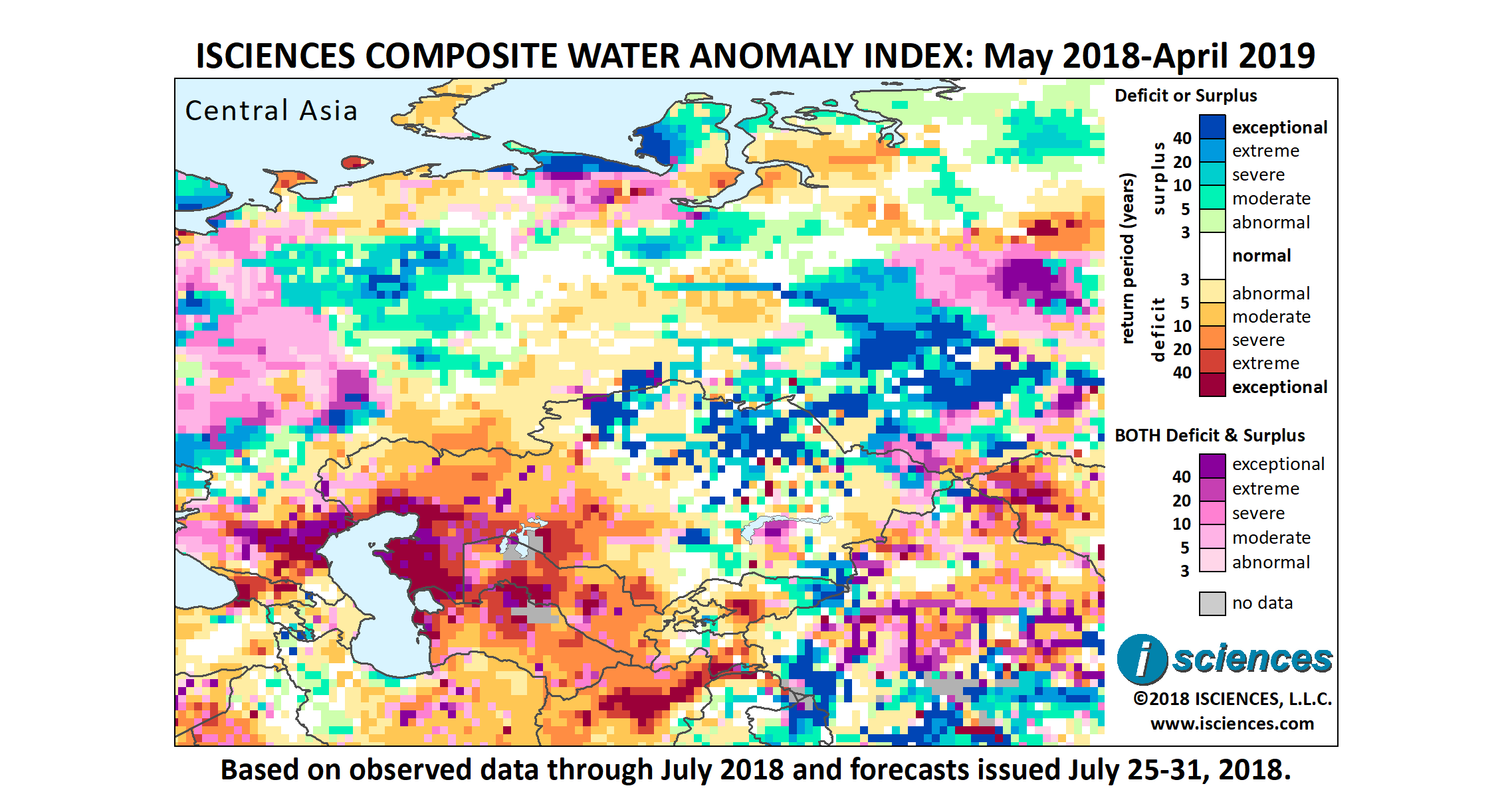 Central Asia Russia Water Deficits To Moderate In Turkmenistan Uzbekistan Isciences