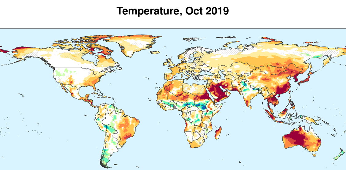 Global Precipitation & Temperature Outlook October 2019