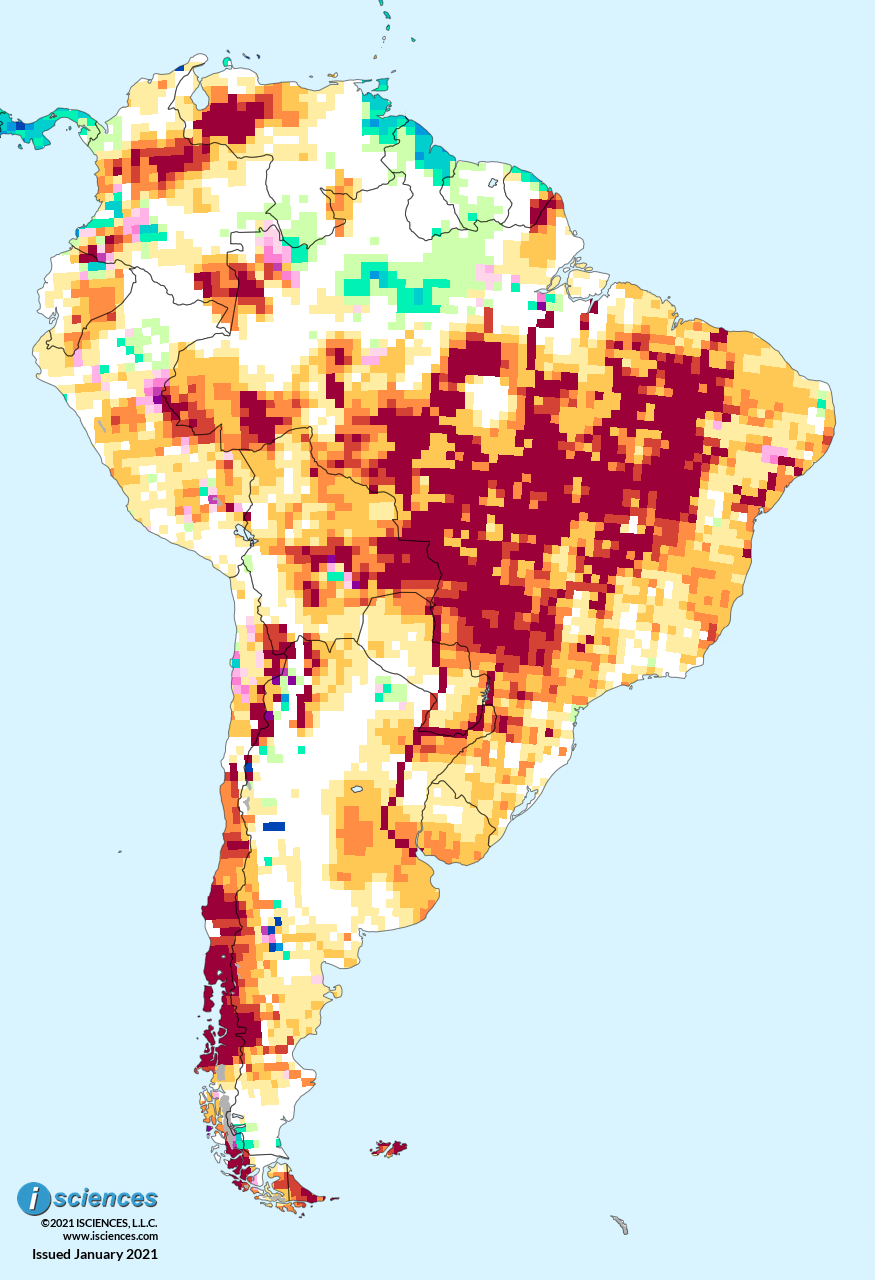South America: Widespread water surplus will emerge in the north