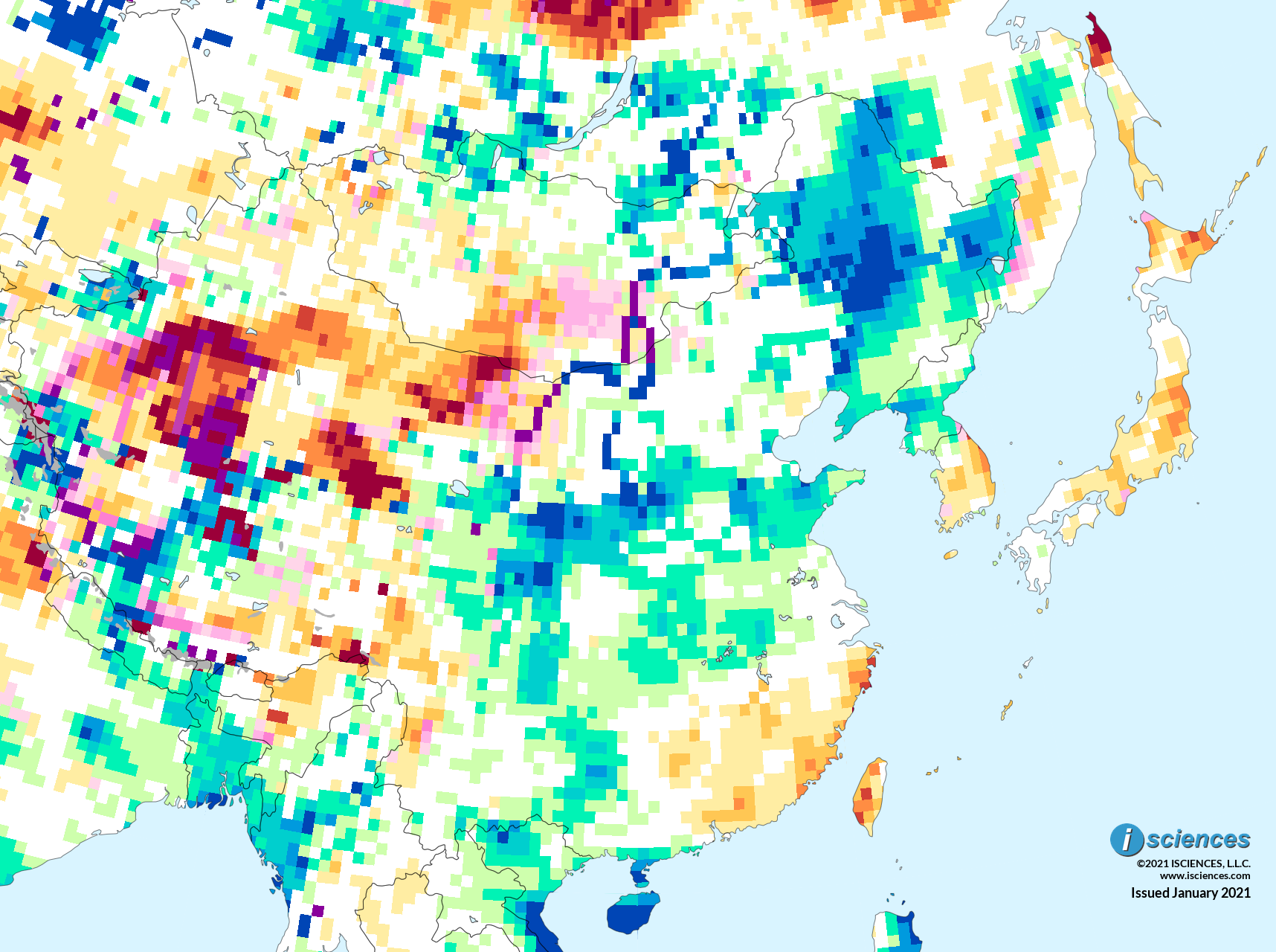 East Asia: Widespread water deficits to emerge in SE China