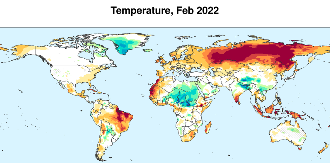 Global Precipitation & Temperature Outlook February 2022
