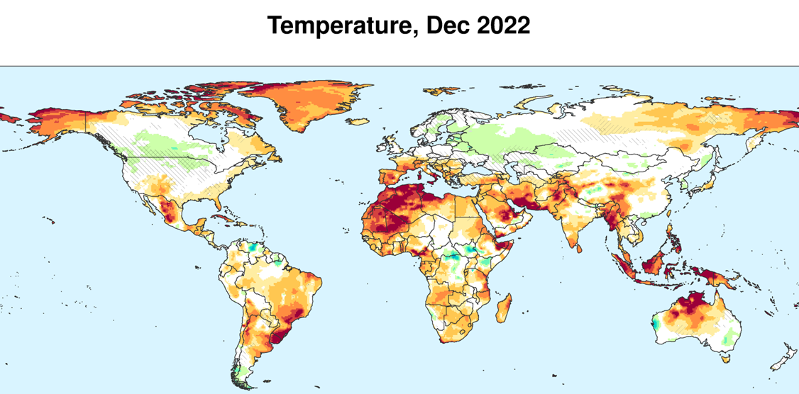 Global Precipitation &amp; Temperature Outlook December 2022 