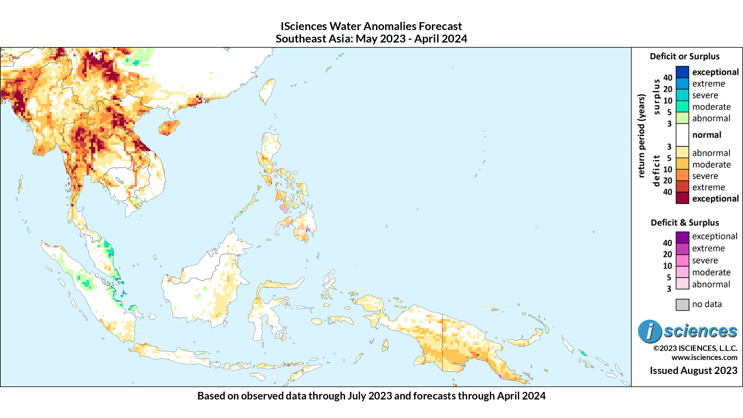 Southeast Asia & the Pacific: Intense deficits continue in mainland SE ...