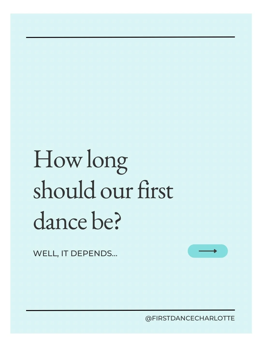 My thoughts on the 90-second rule for wedding dances and if you should actually follow it. 

Save this post for when you start working on your first dance! 

And click on the link in my bio to learn more about taking PRIVATE LESSONS or enrolling in o