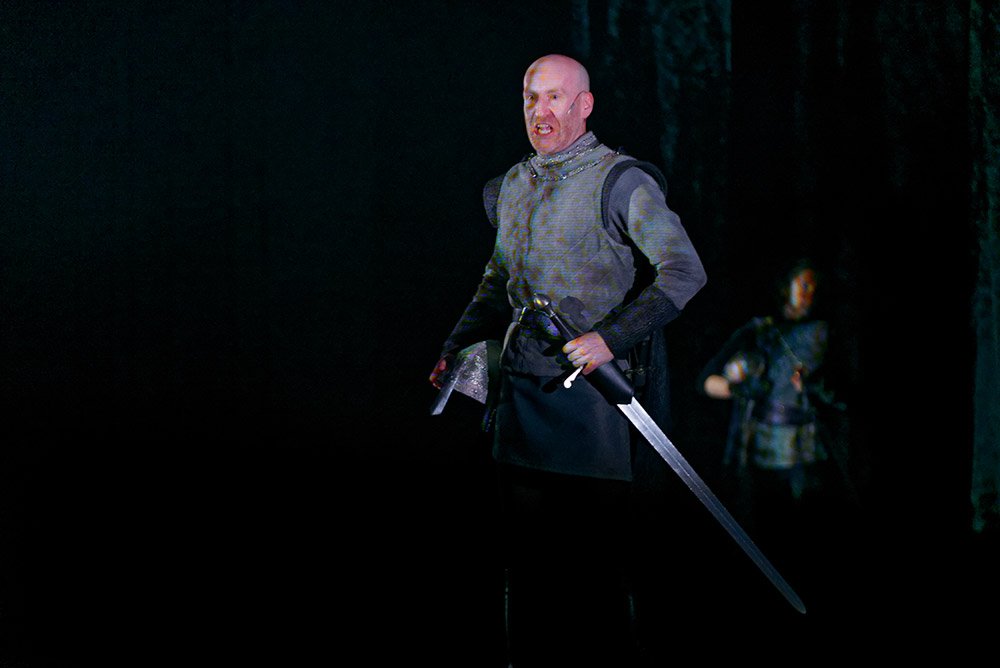  Photo by Darryl Estrine. Aquila Theatre's  Macbeth  2022. Actors: James Lavender 