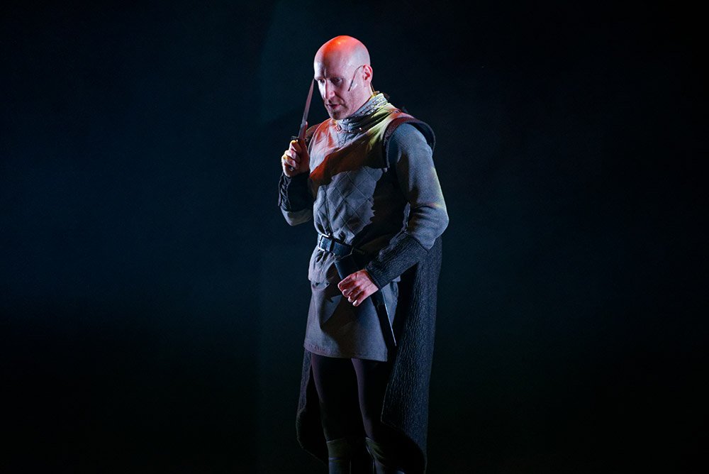  Photo by Darryl Estrine. Aquila Theatre's  Macbeth  2022. Actors: James Lavender 