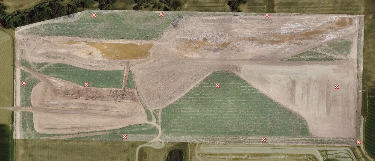 10 GCPs taken throughout 85 acre area, < 2 hours