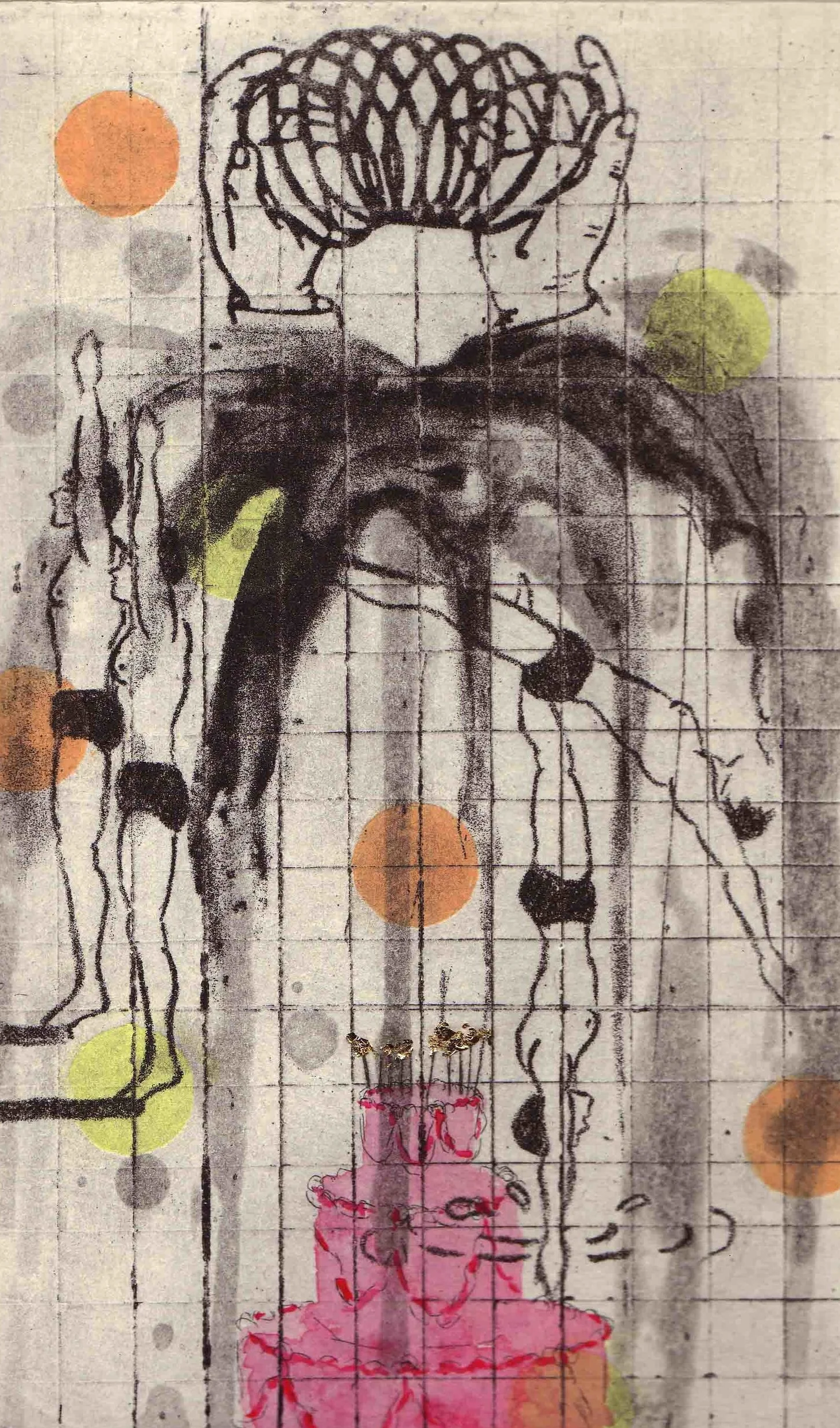 Power of 10, 9 x 5", Intaglio with Gold Leaf, 2010