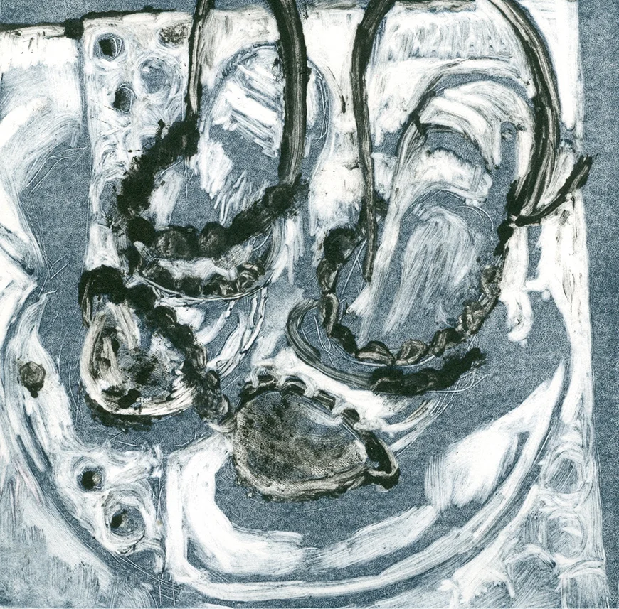 Wishing You Were Here, 6 x 6", Monotype, 2017