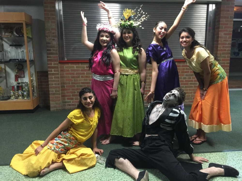 Members of the cast of 'Once on This Island' at Wolcott High School Photo by Carol Alex Dube 