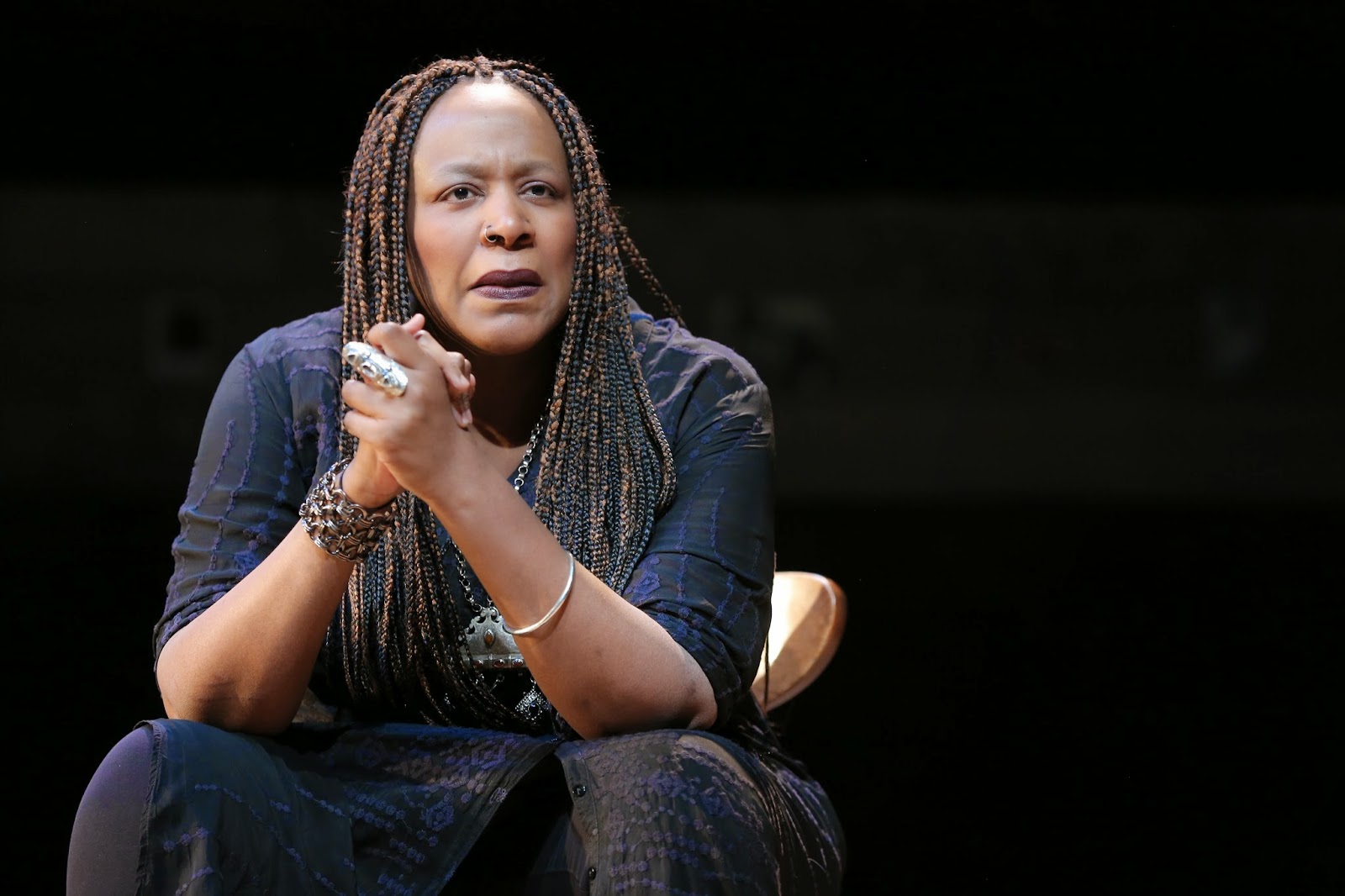 Dael Orlandersmith in Forever. Photo by Joan Marcus