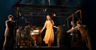 Photo: Carmen Cusack and the "Bright Star" Company. Credit Nick Stokes.