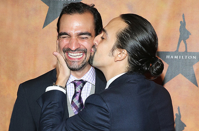 Javier Munoz and Lin-Manuel Miranda
