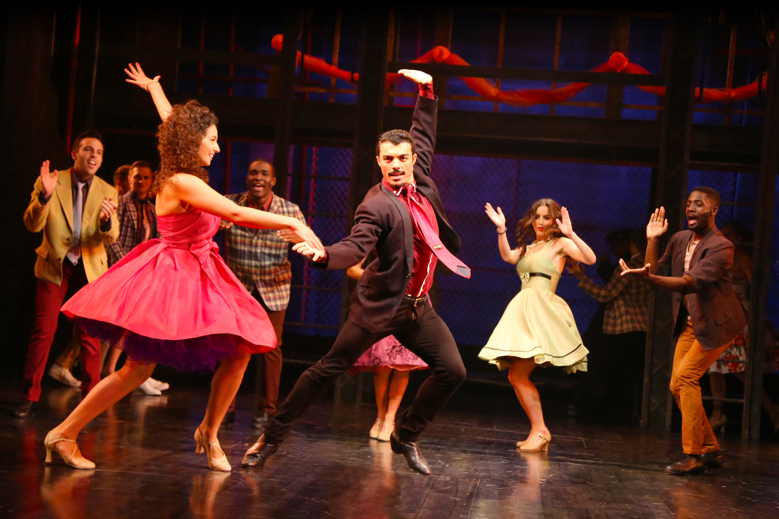 Cassidy Stoner (Anita) and Yurel Echezarreta (Bernardo) in WEST SIDE STORY onstage at Connecticut Repertory Theatre July 7-17, 2016. Info at crt.uconn.edu. Photo by Gerry Goodstein.