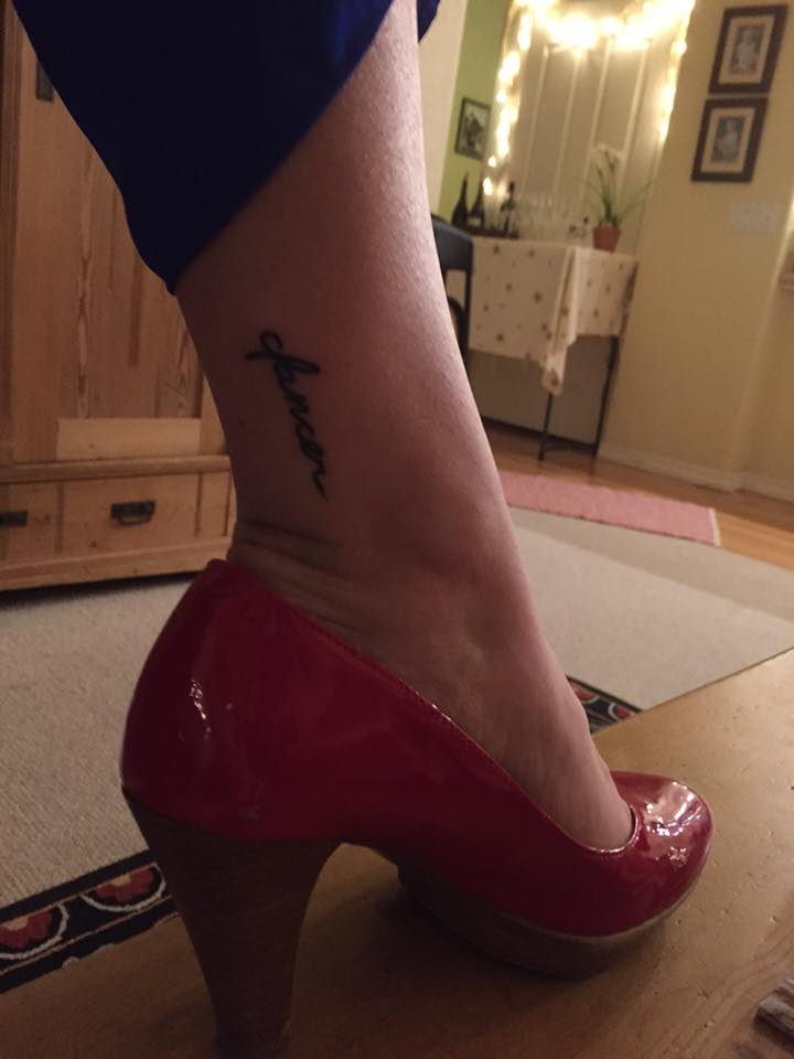 photo of my tattoo from last year: a reminder that I need to dance