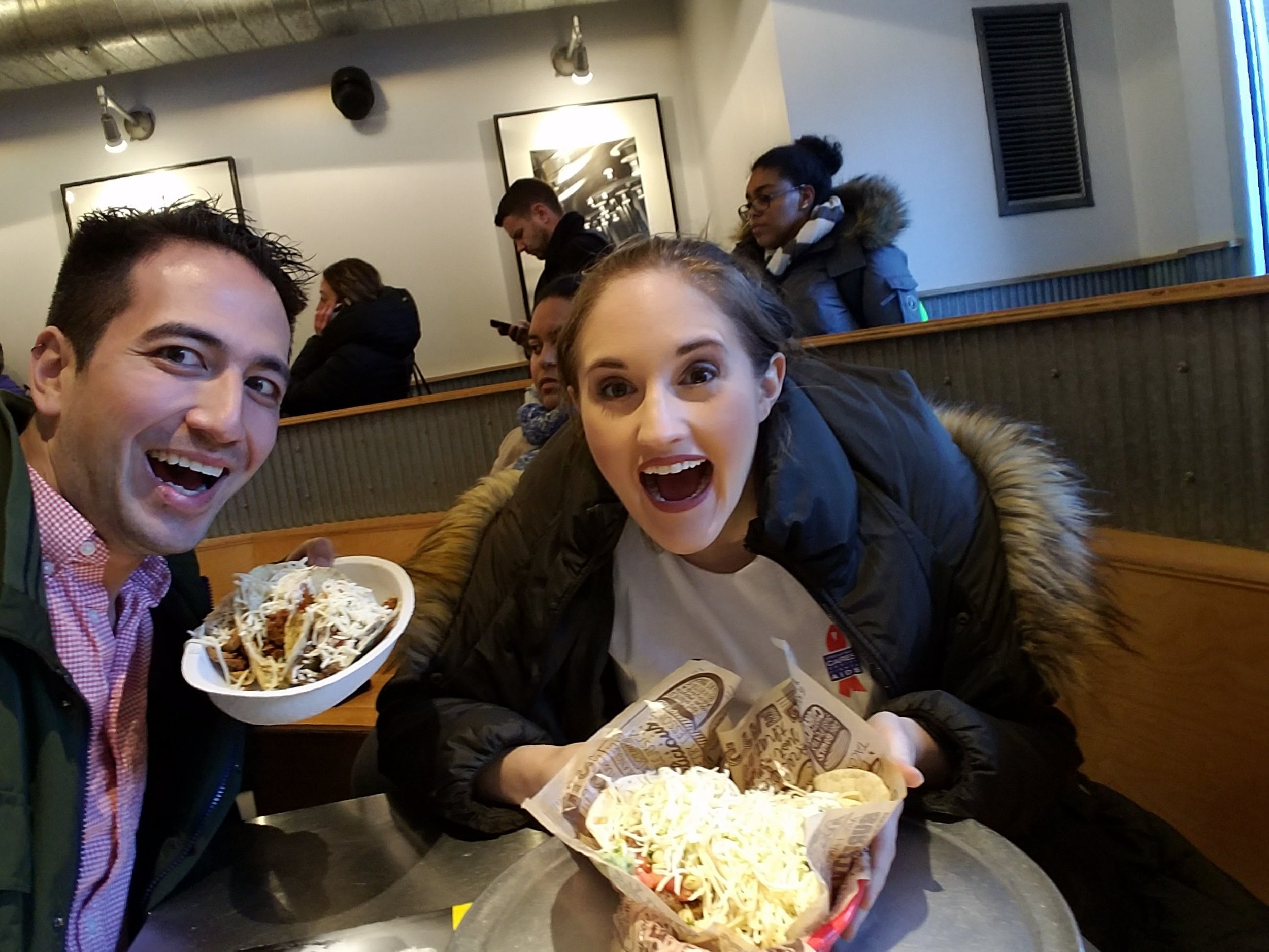 “The writer of this article meets up with Blair for a between-show Chipotle fix”