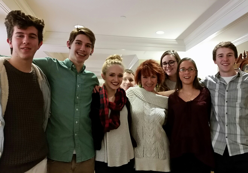 Martha Pfeiffer(Center) and her students