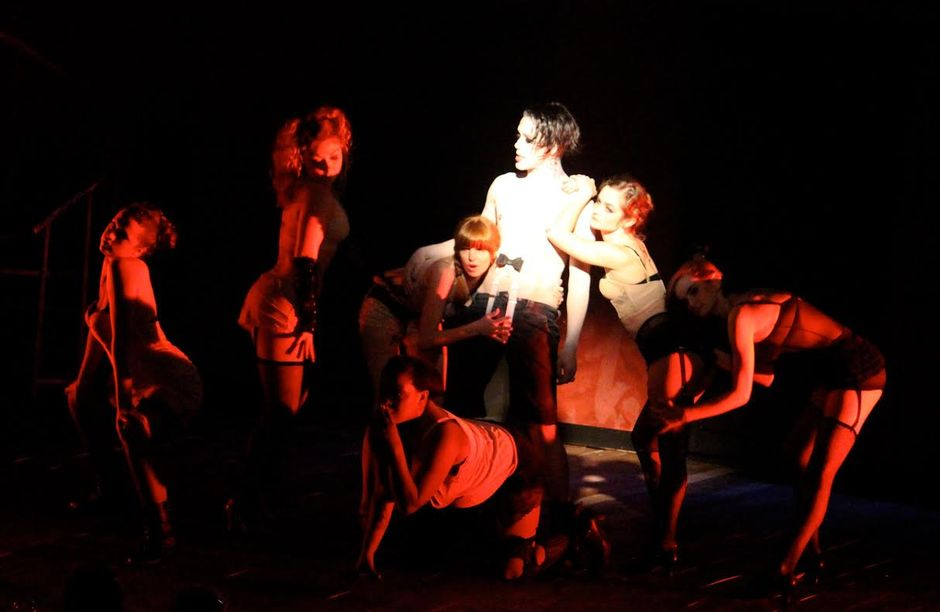 A shot from Stage Center's unauthorized copied design of Cabaret in 2015