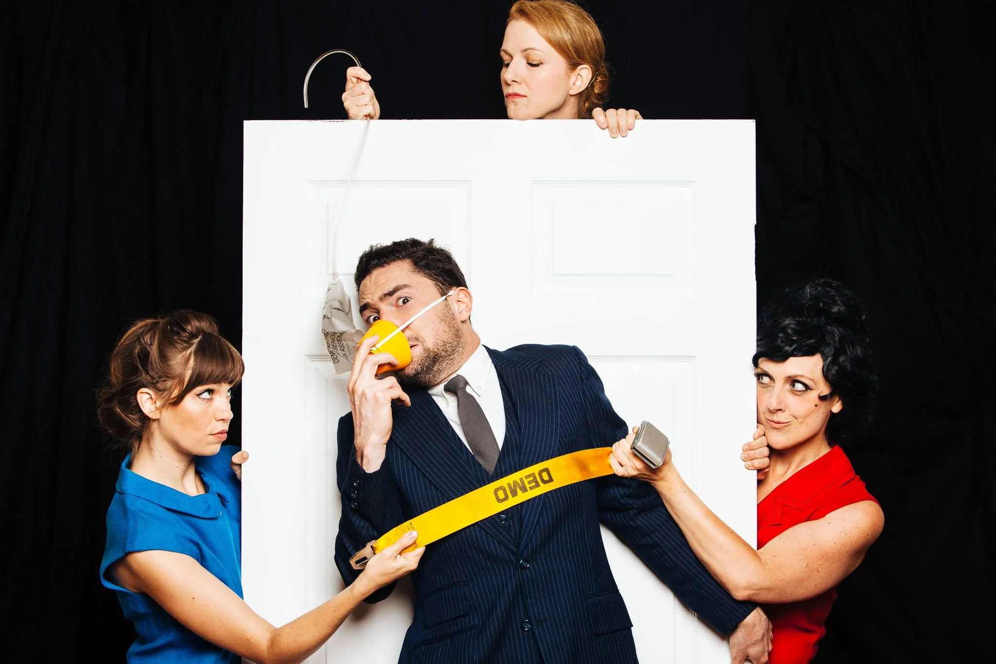 Photo Credit: (L to R) Rebecca Tucker, William Wilder, Suzanne Kimball, & Molly Parker Myers in Boeing Boeing. Photo by Matthew Lomanno.