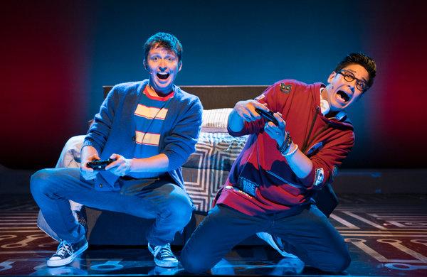 Will Roland and George Salazar in Be More Chill (Sara Krulwich/NY Times