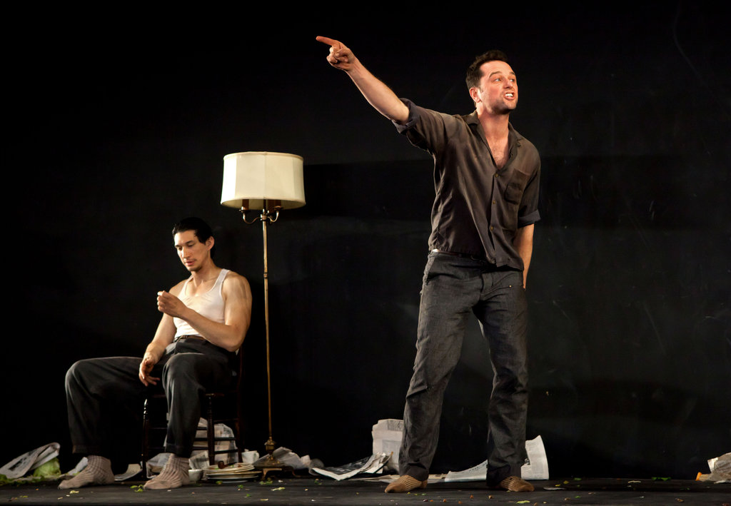 Adam Driver, left, and Matthew Rhys in “Look Back in Anger,” John Osborne's 1956 play.CreditSara Krulwich/The New York Times