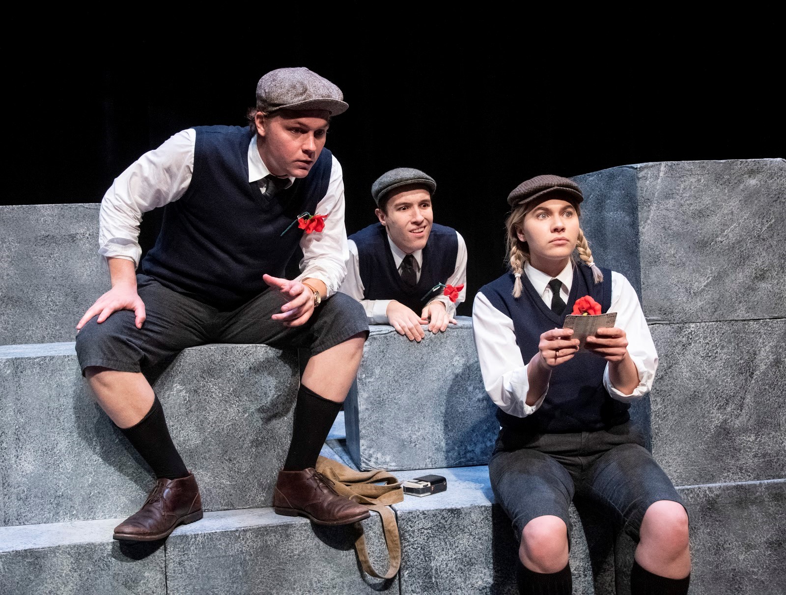 Featured: Connor Wright Zach Varricchione Madeleine Russel. Photo by Stan Barouh