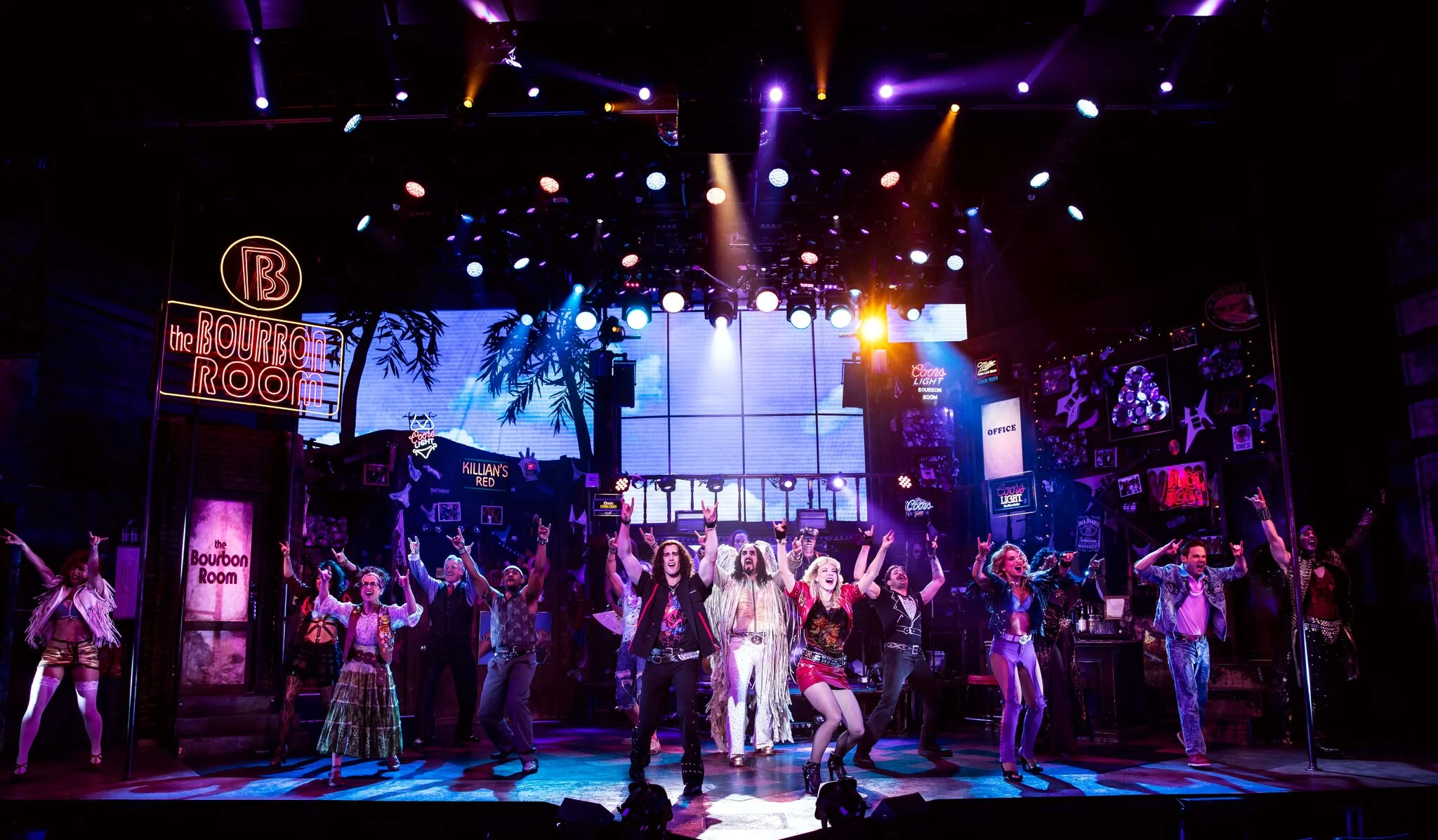 The cast of Rock of Ages (photo by Matthew Murphy)