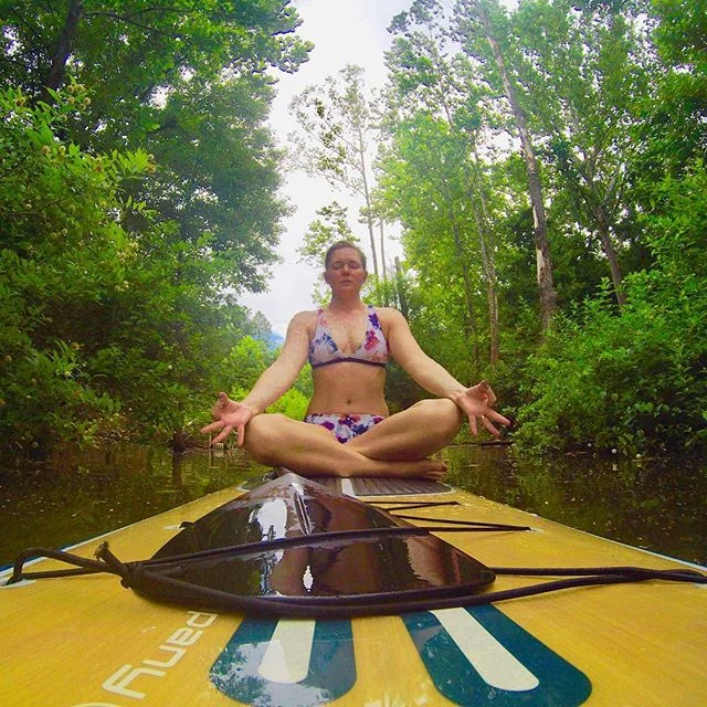 To just sit 🧘&zwj;♀️ and breath (and float). What a fabulous sensation. 
So needed, but yet, 
so much energy spent avoiding the stillness. 🤔 
#417yoga #supyoga