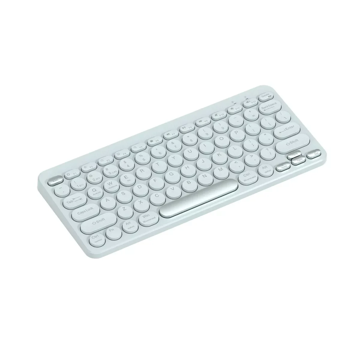 Compact Round Key Wireless Keyboard - Mint Green