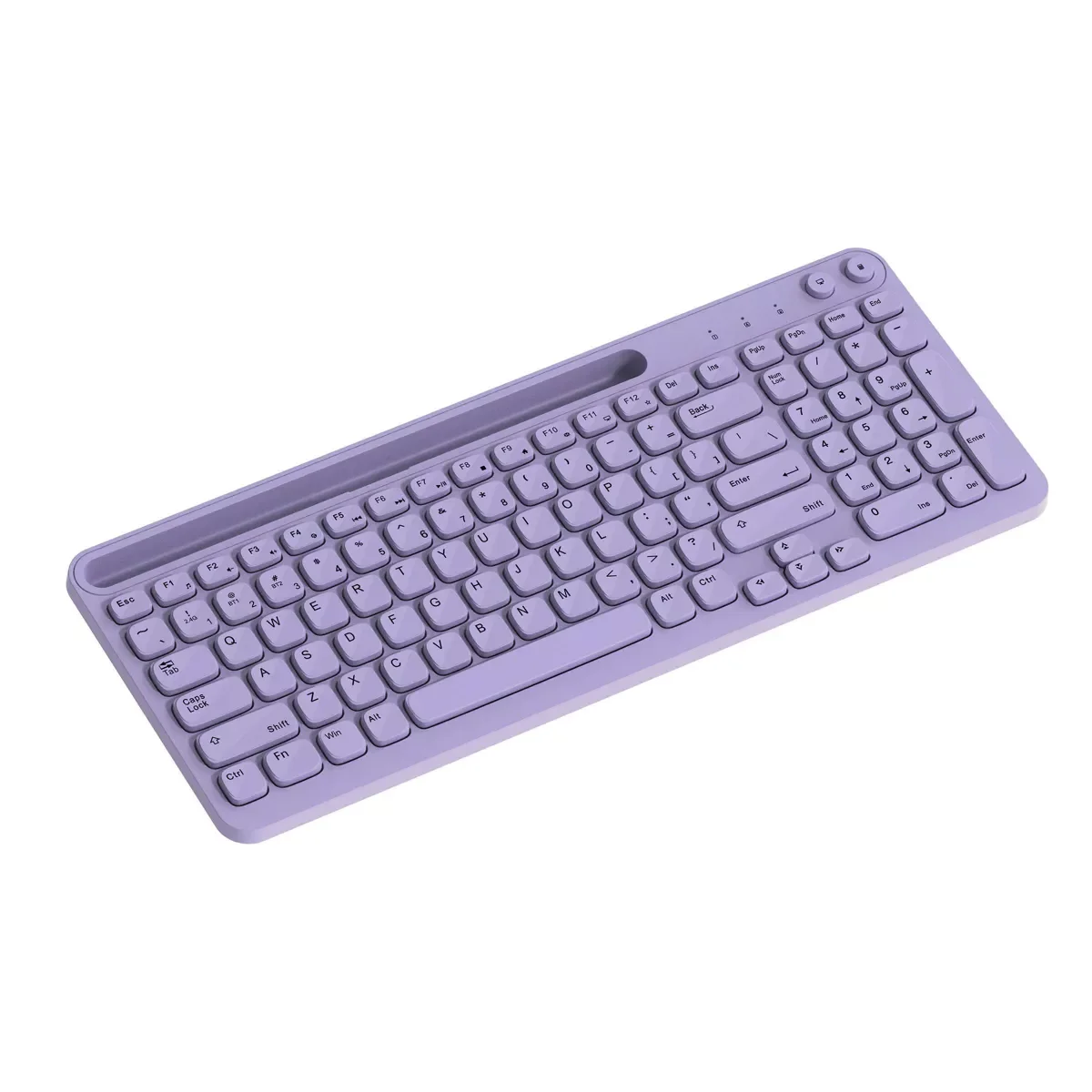 Full Size Wireless Keyboard with Built-in Phone/Tablet Stand - Lavender