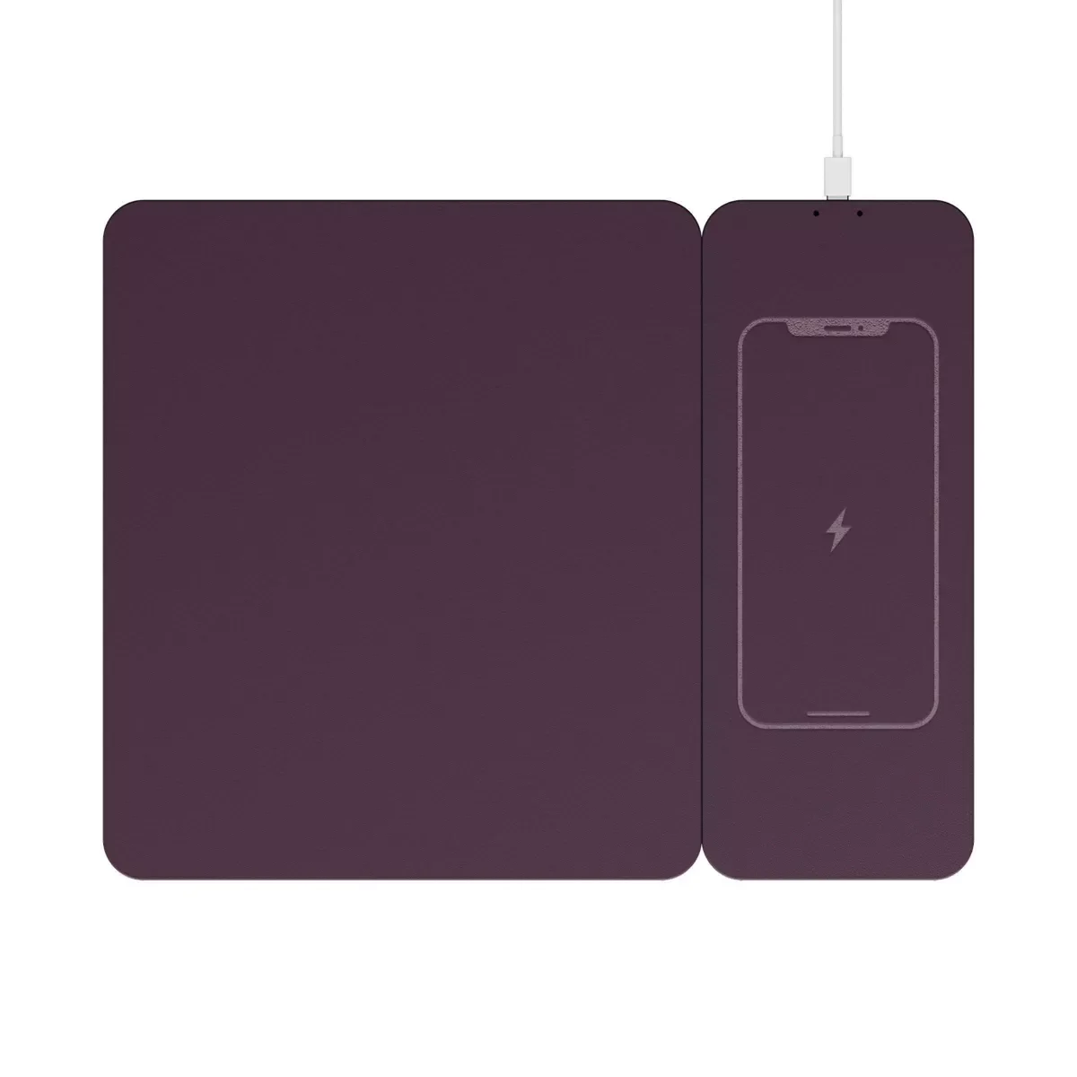 Wireless Charging Mouse Pad - Plum Purple