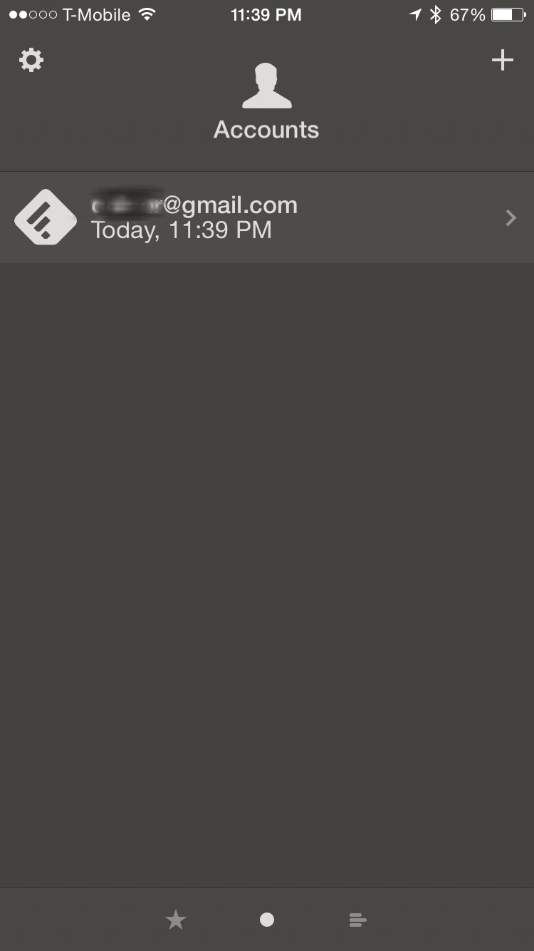 Screenshot at the time I will stop checking Reeder for a five days. Zero unread articles.