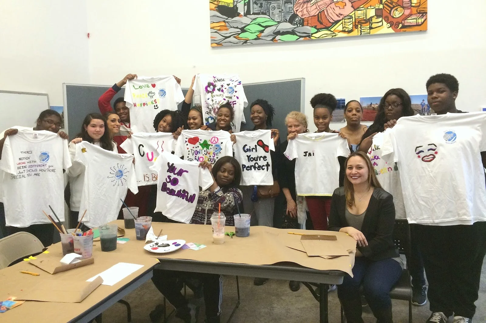 Tshirt Postivity: After-School Workshop 3 at Red Hook Initiative