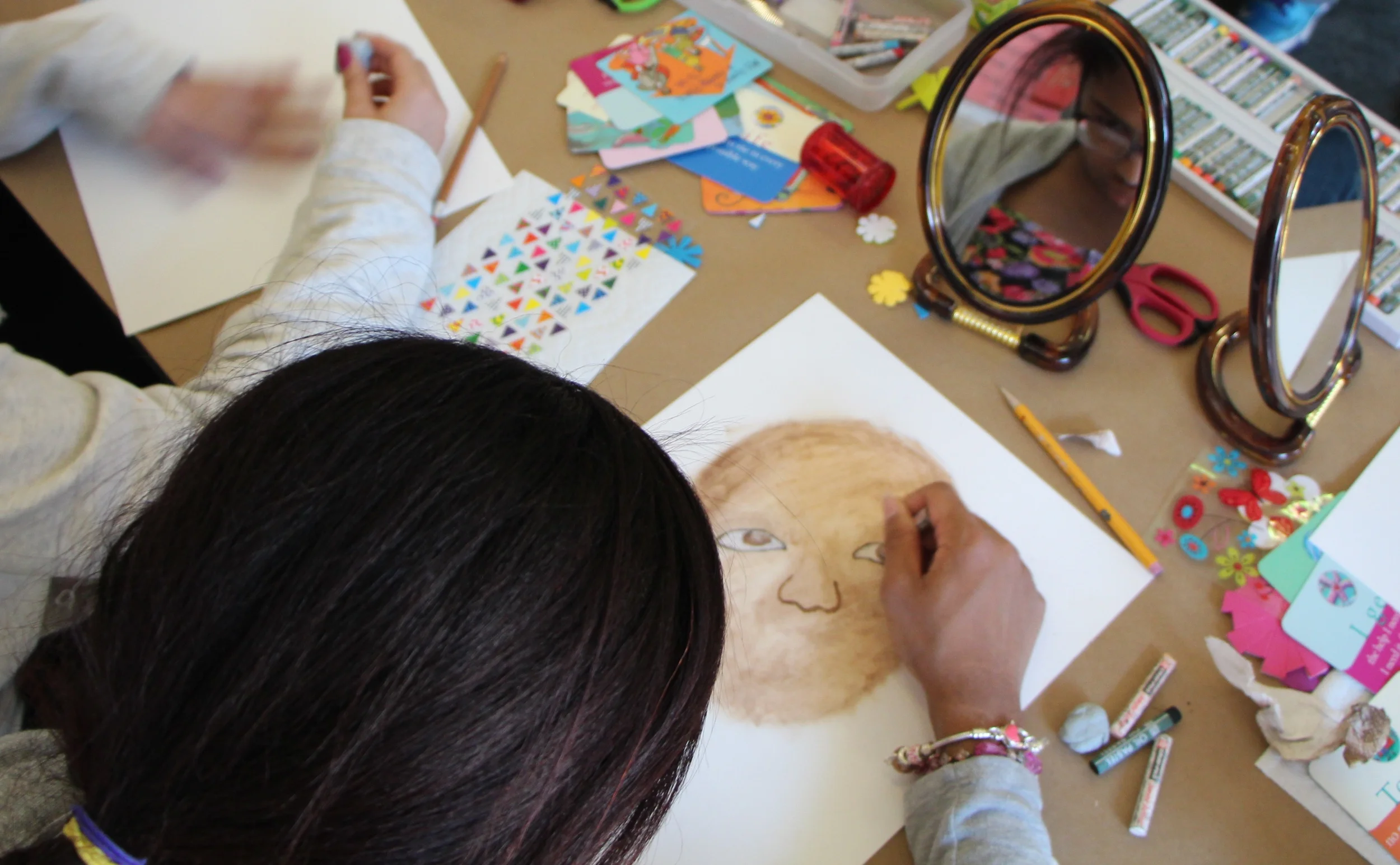 Self Portraits: After-School Workshop 5 at Red Hook Initiative