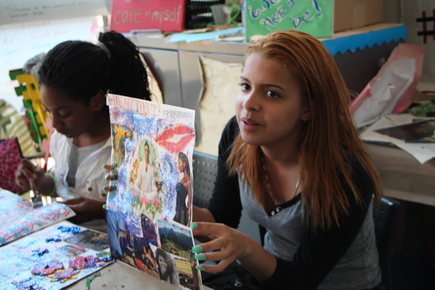 Vision Board Collages: After-School Workshop 6 at Red Hook Initiative