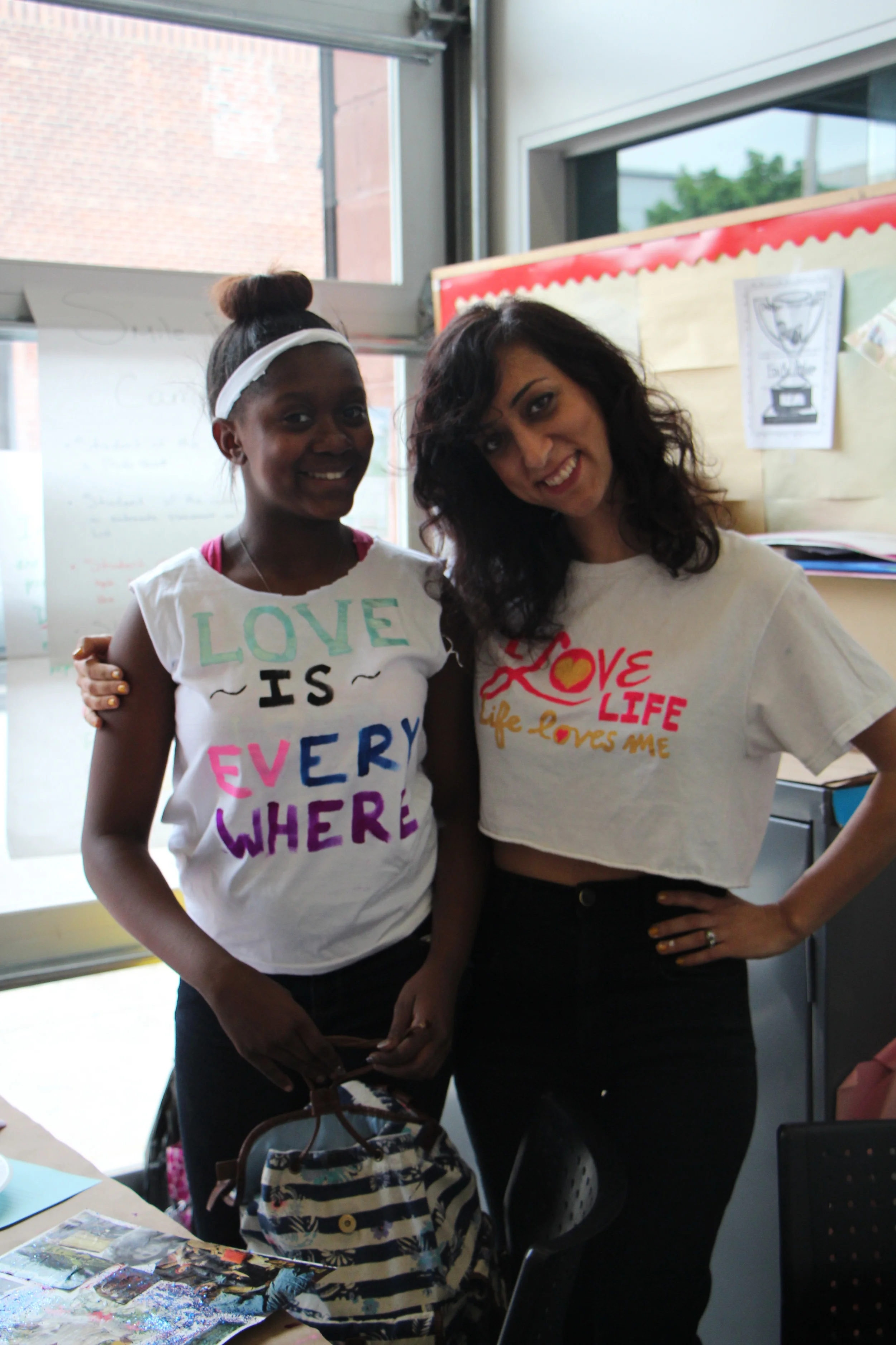 Positive Tshirts: After-School Workshop 7 at Red Hook Initiative