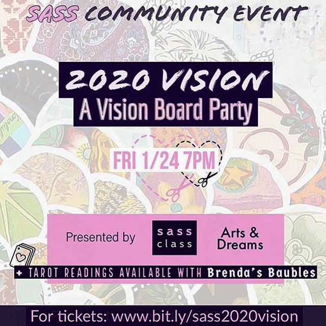 Vision Board Party! Jan. 24th 7-9pm at xixi 41 W 36th St NYC. Community event to make art that reflects your 2020 vision. Supplies included. Can&rsquo;t wait to Cut &amp; Collage!
.
.
.
.
#visionboardparty #collageart #nyc #newyorkevents #2020vision 