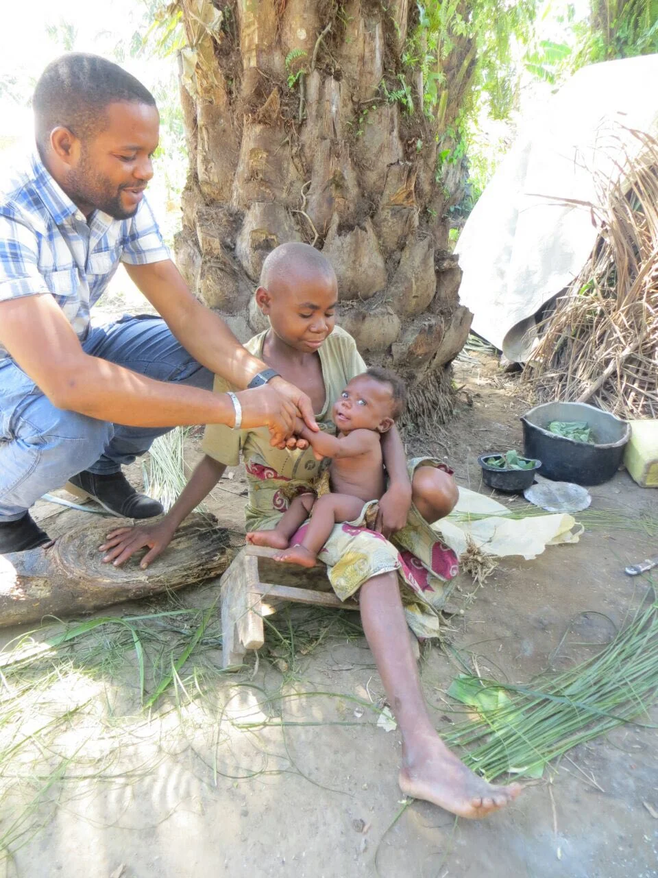 GRI staff doctor, Philippe, on a recent outreach to the pygmies near Oicha