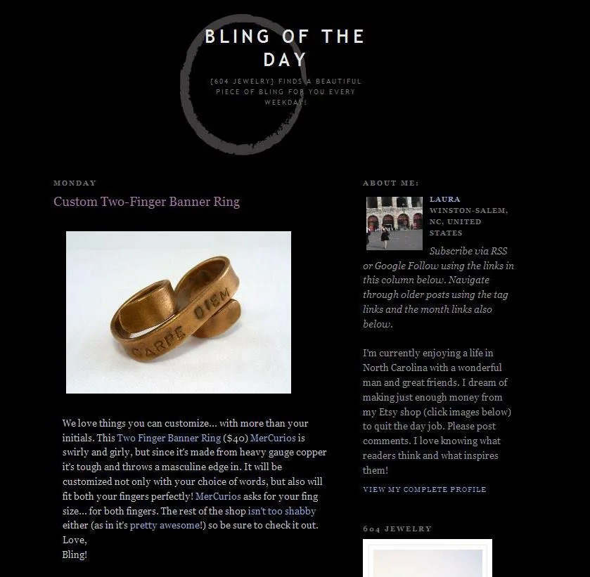 Bling of the Day - August 2010