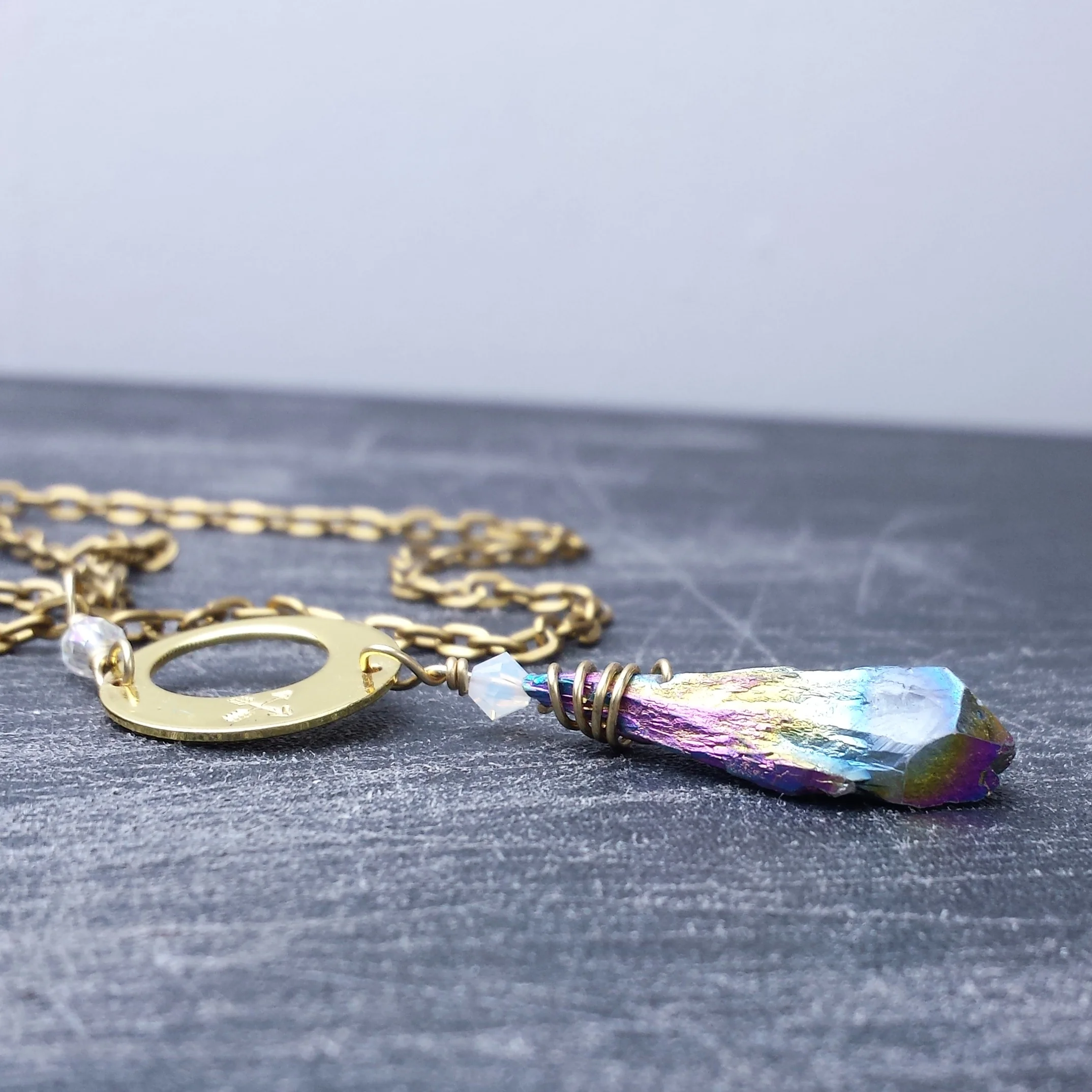 Rainbow Quartz Necklace