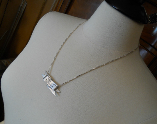 personalized banner necklace